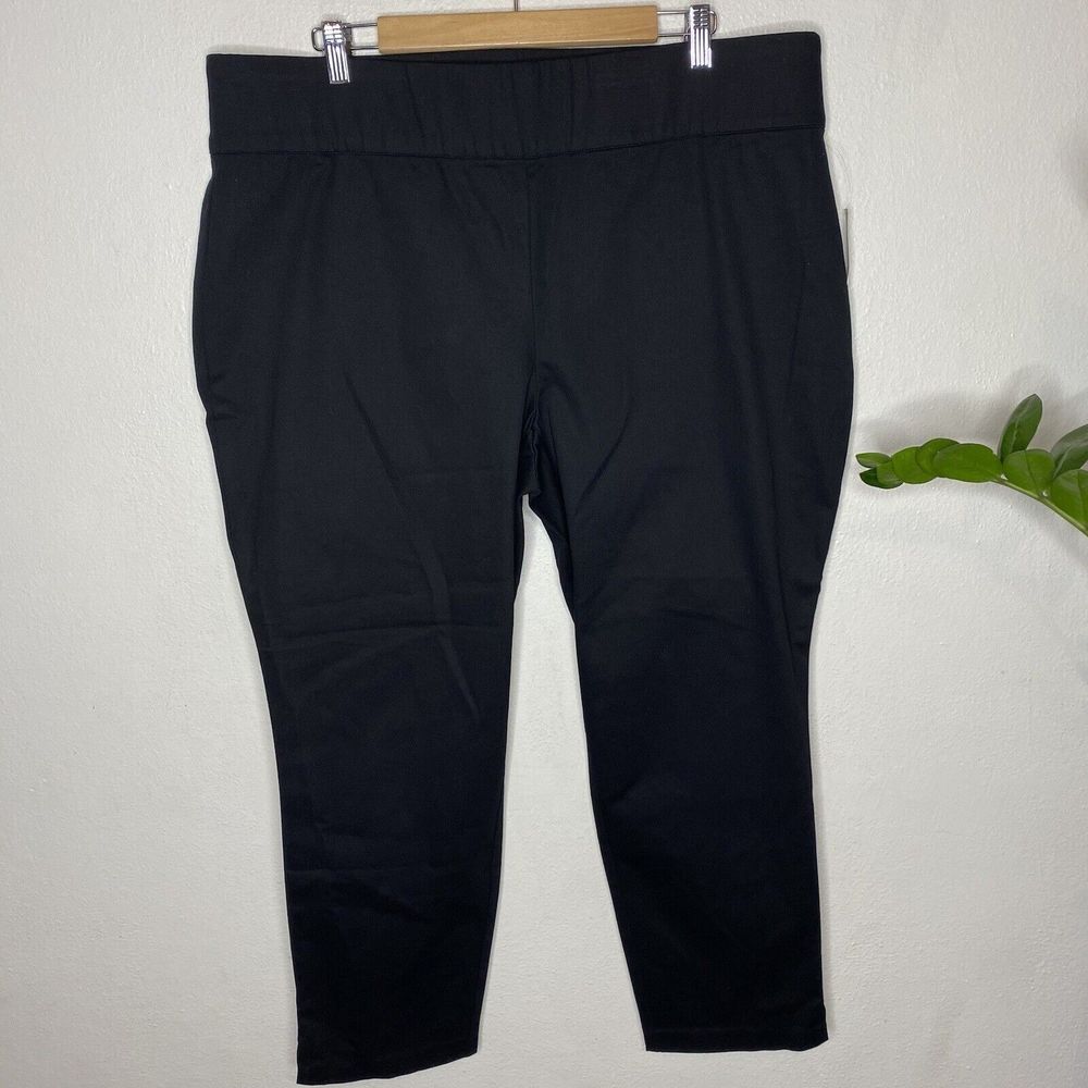 EUC Old Navy Black Pull On Stretch Dress High Rise Pants Women’s Size 20